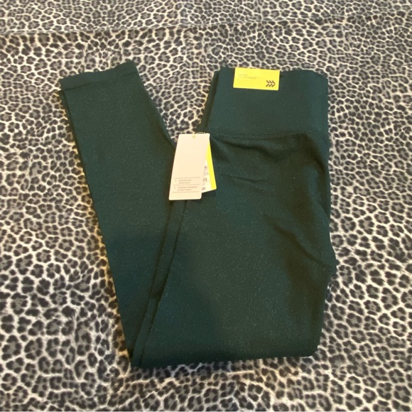 Lurex Sparkle Seamless High-Rise Leggings All In Motion Black Blue Green Shimmer - Picture 13 of 15